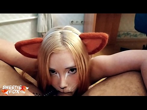 ❤️ Kitsune ابتلاع ديك ونائب الرئيس في فمها ❌